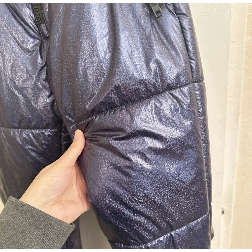 Clubb Exx metallic Blue Ski Snow Pants Xs Dollz Kill Iridescent‎ Puffer Shimmery